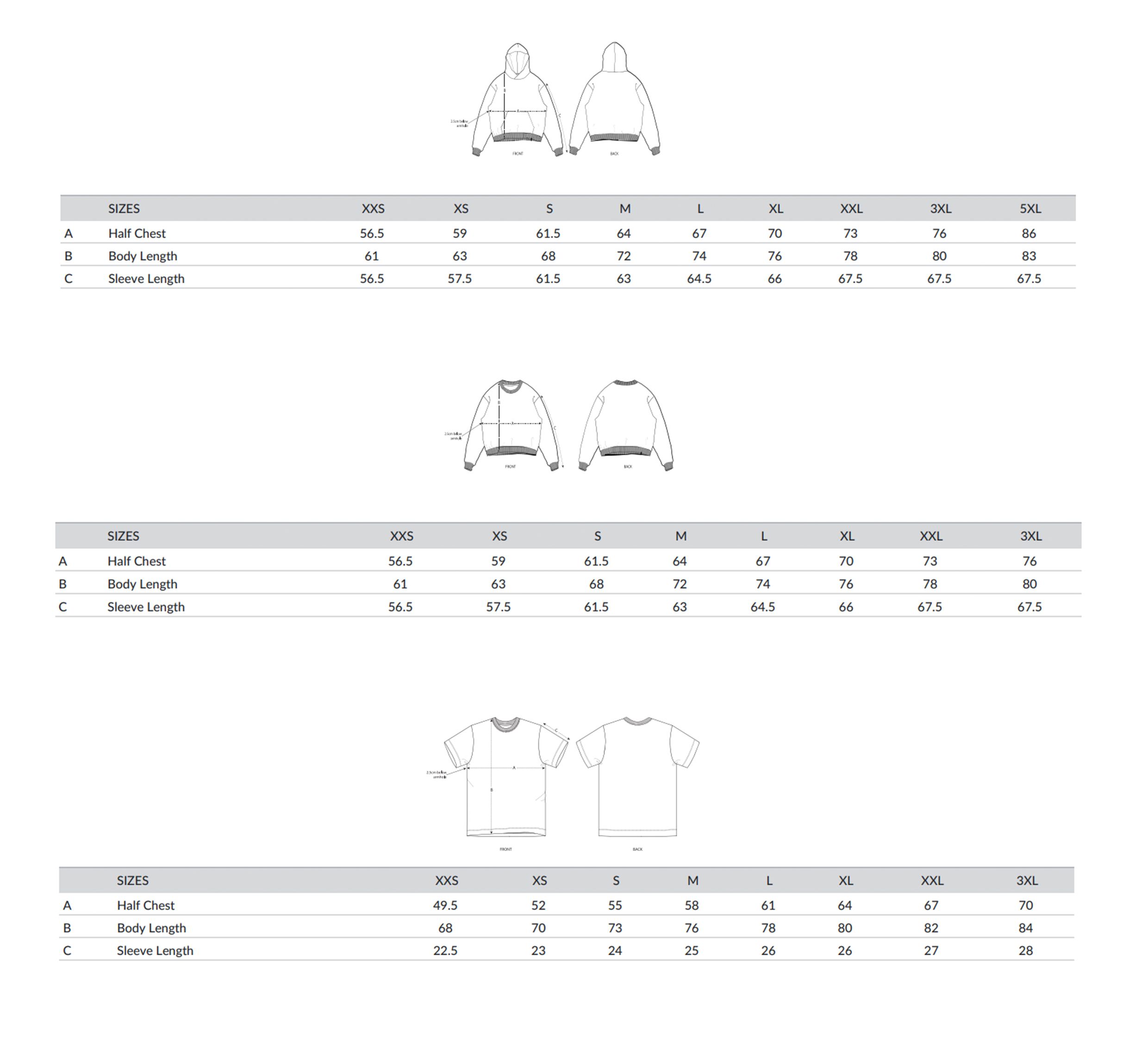Sizechart