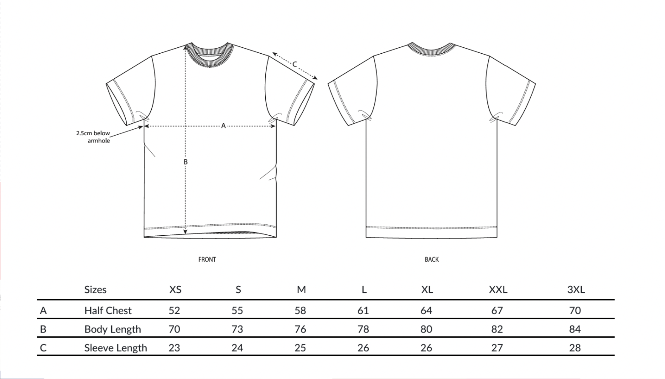 Sizechart