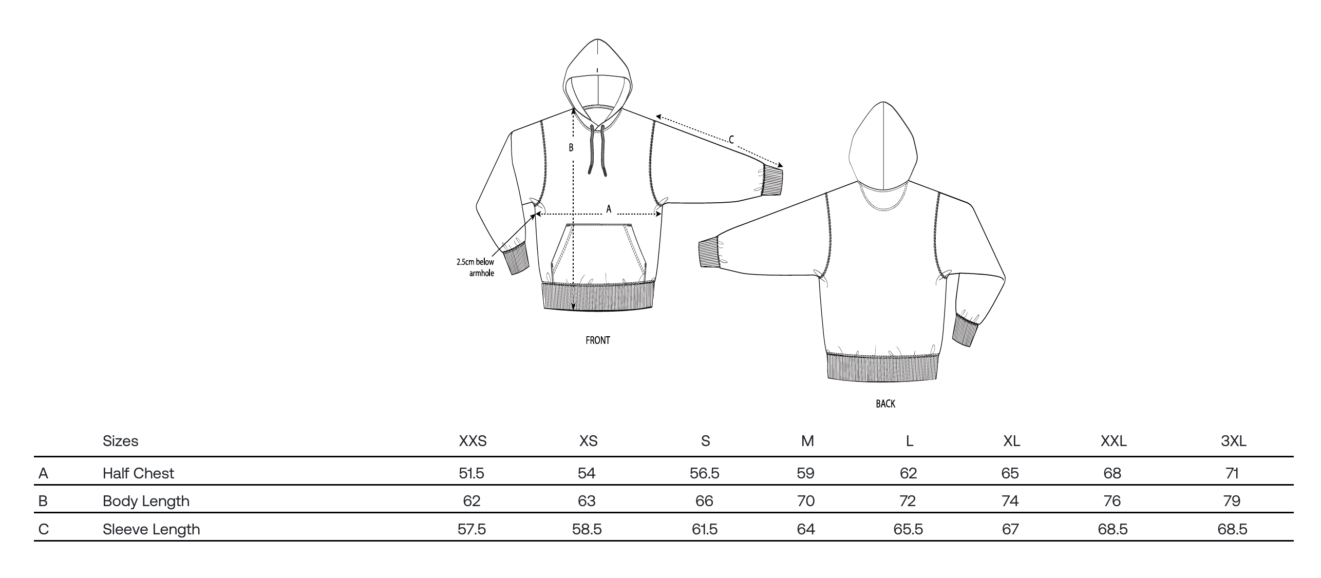 Sizechart