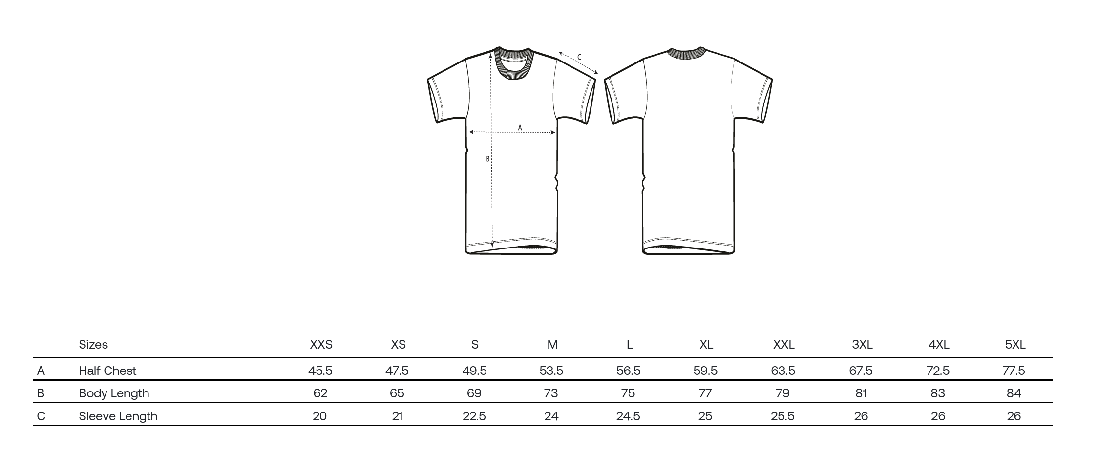 Sizechart